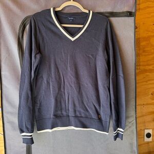 Nautica Women's Navy Sweater with Cream Trim